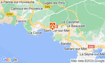 Map Saint Cyr sur Mer Apartment 97574