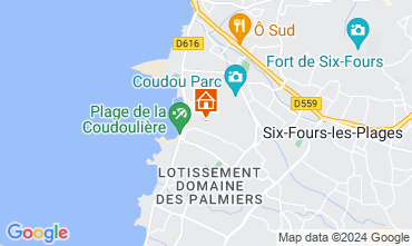 Map Six Fours Les Plages Apartment 93946