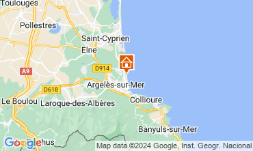 Map Argeles sur Mer Apartment 22084