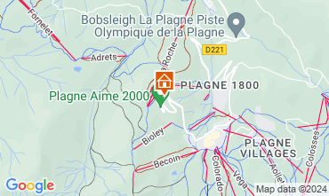 Map La Plagne Apartment 80286