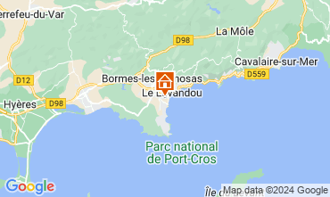 Map Le Lavandou Apartment 124860