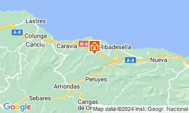 Map Ribadesella Self-catering property 128576