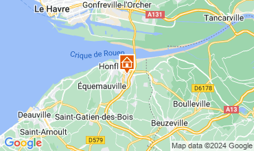 Map Honfleur Self-catering property 126047