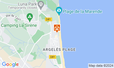 Map Argeles sur Mer Apartment 123337