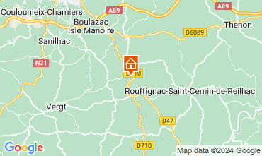 Map Prigueux Self-catering property 128229