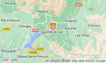 Map Savines-le-Lac Apartment 128329