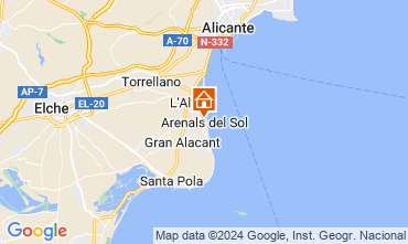 Map Alicante Apartment 128822