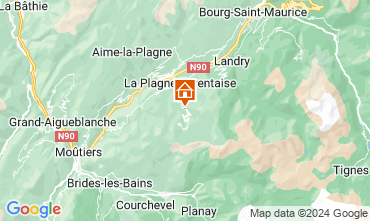 Map La Plagne Chalet 2148