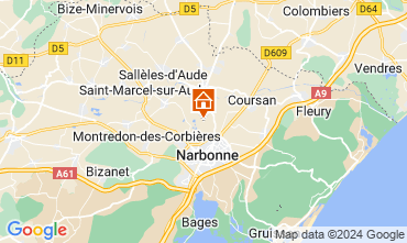 Map Narbonne Self-catering property 94627