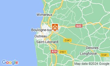 Map Boulogne/mer Self-catering property 128189