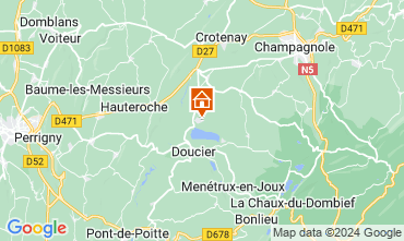 Map Champagnole Self-catering property 97963