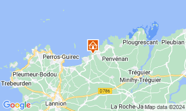 Map Perros-Guirec Apartment 114258