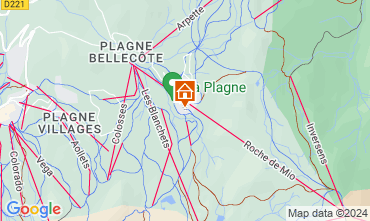 Map La Plagne Studio 120281